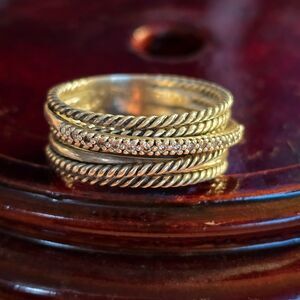 David Yurman Gold and Diamond Ring